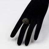 Vintage-Ring aus 10-karätigem Gelbgold mit Saphiren, 70er Jahre