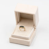 Anello vintage in oro giallo 18k con corallo, anni '60