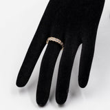 Anello vintage a veretta in oro giallo 14k con diamanti (0,63ctw), anni '70