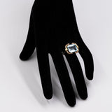 Vintage-Ring aus 14 Karat Gelbgold mit einem Aquamarin von 6.60 Karat, 70er Jahre
