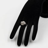 Anello vintage in oro bianco 18k con diamanti (1ctw), anni '60