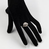 Anello vintage in oro bianco 18k con diamanti (1ctw), anni '60