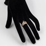 Anello vintage in oro giallo 10k con diamanti (0,90ctw)