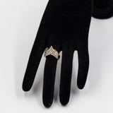 Anello vintage in oro giallo 10k con diamanti (0,90ctw)