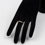 Anello vintage a veretta in oro giallo 9k con diamanti (0,09ct)