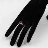 Anello vintage da cocktail in oro giallo 8k con quarzo fumé