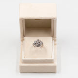 Anello vintage in oro bianco 18k con diamanti (1ctw), anni '60