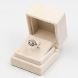Anello vintage in oro bianco 18k con diamanti (1ctw), anni '60