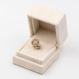 Anillo vintage de oro de 18 quilates con diamantes (0,24 cts), década de 50