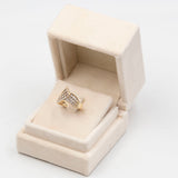 Anello vintage in oro giallo 10k con diamanti (0,90ctw)