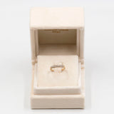 Anello vintage a veretta in oro giallo 9k con diamanti (0,09ct)