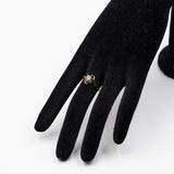 Vintage 9k yellow gold ring with sapphires (0.30ctw approx.) and diamond, year 1988