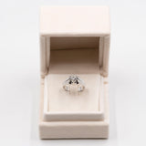 Vintage-Solitärring aus 18 Karat Weißgold mit 1 Karat Diamant, 60er Jahre