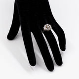 Vintage-Ring aus 14 Karat Weißgold mit einem Gesamtdiamant von 1 Karat, 60er Jahre