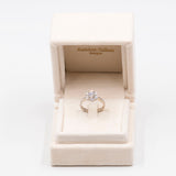 Vintage-Gänseblümchenring aus 14 Karat Weißgold mit Diamanten im Brillantschliff (insgesamt 1 Karat), 60er/70er Jahre