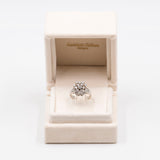 Vintage-Ring aus 14-karätigem Weißgold mit Diamanten im Brillantschliff (0,98 ctw), 60er/70er Jahre