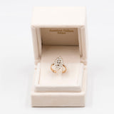 Vintage-Shuttle-Ring aus 14 Karat zweifarbigem Gold und Diamanten (0.65 ctw), 70er Jahre