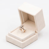 Vintage-Shuttle-Ring aus 14 Karat zweifarbigem Gold und Diamanten (0.65 ctw), 70er Jahre