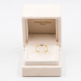 Vintage-Solitärring aus 14-karätigem Gelb- und Weißgold mit Diamant im Brillantschliff von 0.54 ct, 70er Jahre