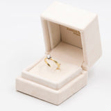 Vintage-Solitärring aus 14-karätigem Gelb- und Weißgold mit Diamant im Brillantschliff von 0.54 ct, 70er Jahre