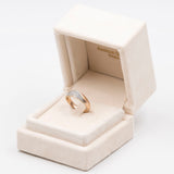 Vintage-Ring aus 14-karätigem Roségold mit Pavé-Diamant (0,26 ctw)