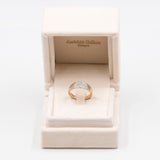 Vintage-Ring aus 14-karätigem Roségold mit Pavé-Diamant (0,26 ctw)