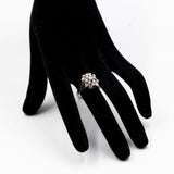 Vintage-Ring aus 14-karätigem Weißgold mit Diamanten im Brillantschliff (0,98 ctw), 60er/70er Jahre