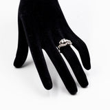 Винтажное кольцо из белого золота 14 карат с бриллиантами (всего 1 карат), 60-е годы