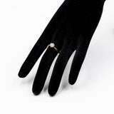 Vintage-Solitärring aus 14-karätigem Gelb- und Weißgold mit Diamant im Brillantschliff von 0.54 ct, 70er Jahre