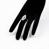 Vintage-Shuttle-Ring aus 14 Karat zweifarbigem Gold und Diamanten (0.65 ctw), 70er Jahre