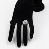 Bague vintage en or blanc 14 carats et diamants (1,20 ct), 70