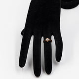 Anello antico solitario in oro giallo 14k e diamante di taglio vecchio (0,38ct), primi del'900