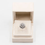 Bague vintage en or blanc 14 carats et diamants (1,20 ct), 70