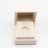 Anello vintage solitario in oro giallo 14k con diamante (0,14ctw), anni '70