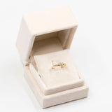 Anello vintage solitario in oro giallo 14k con diamante (0,14ctw), anni '70