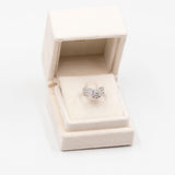 Anello vintage in platino 900 a V con diamanti (1.7ctw)