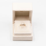 Anello vintage a veretta in oro giallo 18k con diamanti champagne marquise (1ctw)
