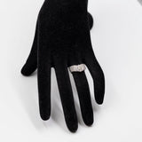 Anello vintage in platino 900 a V con diamanti (1.7ctw)