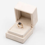 Anello vintage in oro giallo 9k con zaffiri