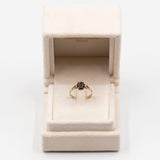Anello vintage in oro giallo 9k con zaffiri