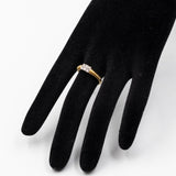 Vintage-Ring aus 18-karätigem Gelbgold mit Diamanten im Brillantschliff (ca. 0.30 ctw), 70er Jahre