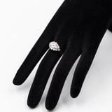 *réservé* VENTE Bague vintage en or blanc 18 carats et diamants (0,84 ct), années 60