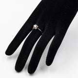 Vintage 14k white gold solitaire with diamond (0,25ct)
