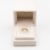 Anel de diamante em ouro amarelo 18k vintage (0,30ctw), década de 70