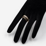 Anello vintage in oro giallo 18K con diamanti (0.40ctw ca.) e zaffiri, anni '60