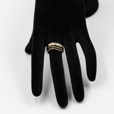 Anello vintage in oro giallo 18K con diamanti (0.40ctw ca.) e zaffiri, anni '60