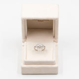 *зарезервировано* РАСПРОДАЖА Винтажное кольцо из 18-каратного белого золота с бриллиантами (0,84 карата), 60-е гг.