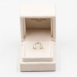 Bague solitaire vintage en or blanc 14 carats avec diamant (0,17 ct), années 70