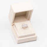 Anello vintage in platino a fascia con pavè di diamanti (2ctw)