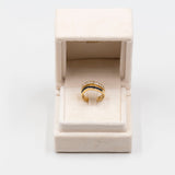 Anello vintage in oro giallo 18K con diamanti (0.40ctw ca.) e zaffiri, anni '60